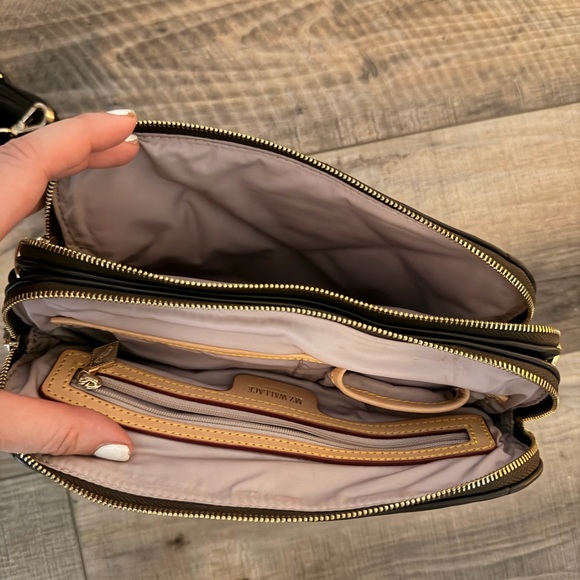 MZ Wallace Dark Brown Quilted Bag with Gold Chain - Picture 3 of 6